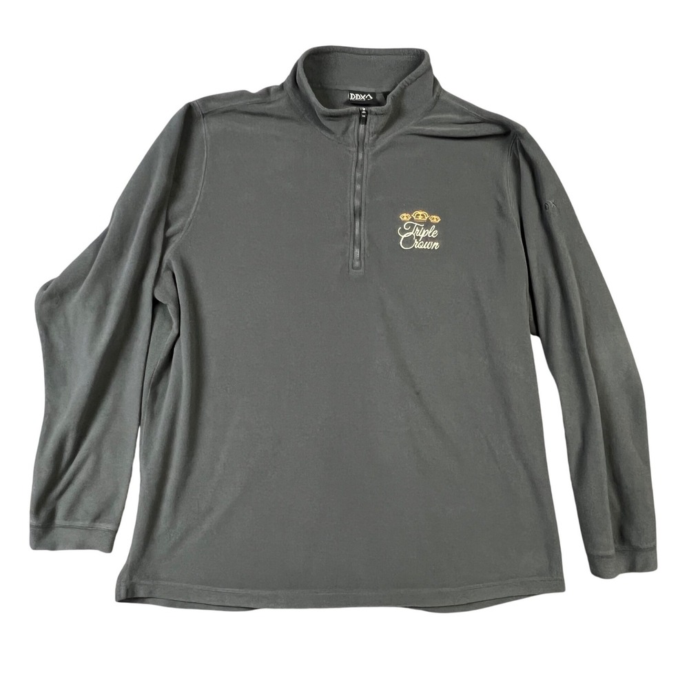 Dri-Duck Fleece Pullover Mens 2XL Charcoal Gray Triple Crown Quarter‎ Zip 7396